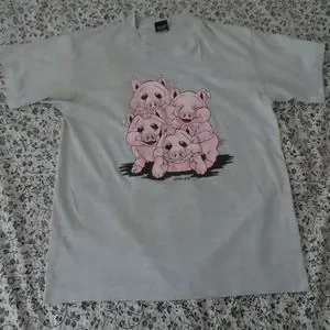 【U LAN】Blank Pig Printed Short Sleeve 71U+u-Skx3L._UF350,350_QL80_.jpg